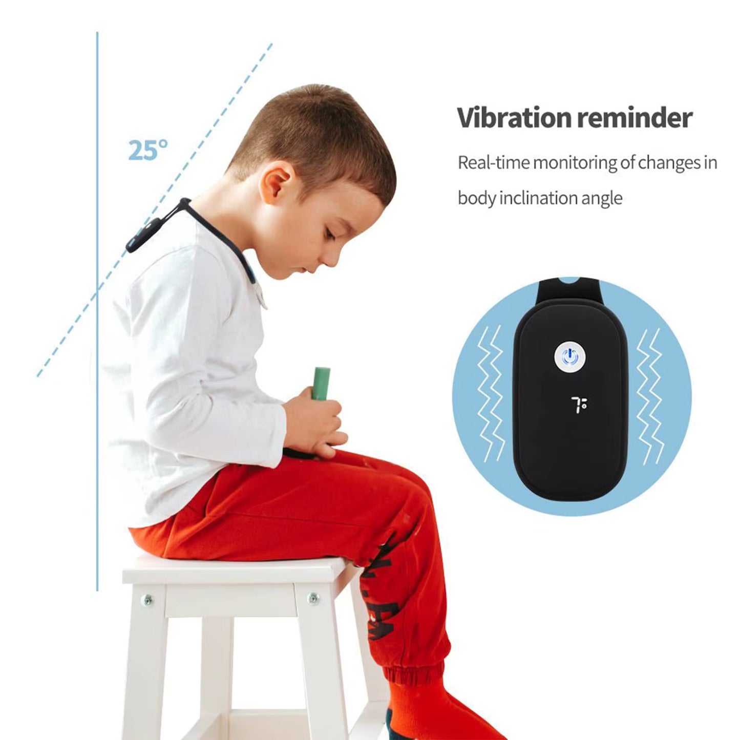 Paides Mini Smart Posture Corrector: Electronic Back Brace and Posture Trainer for Children