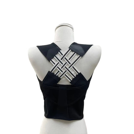 Unisex Adjustable 2.0 Posture Support Brace for Upper Back and Scoliosis Correction, Ideal for Home and Gym Use