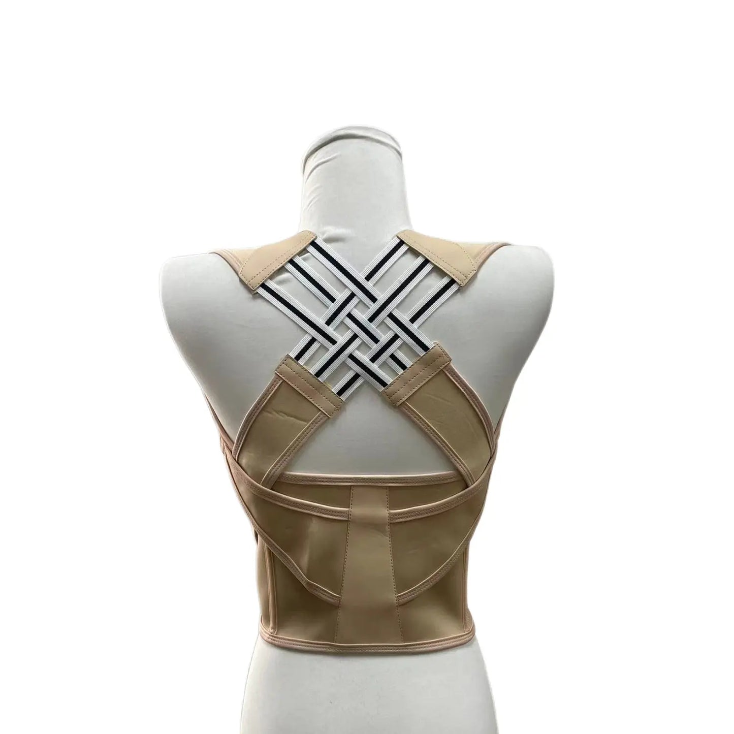 Unisex Adjustable 2.0 Posture Support Brace for Upper Back and Scoliosis Correction, Ideal for Home and Gym Use
