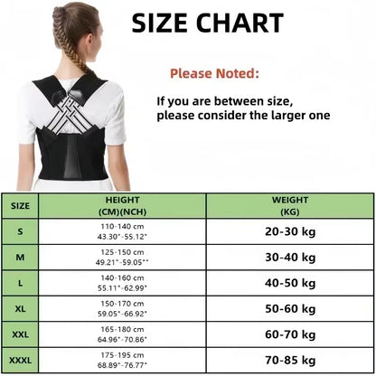 Posture Back Brace Adjustable Back Support Strap to Prevent Spinal Distortion and Hunchback for Men Women Corrector De Postura