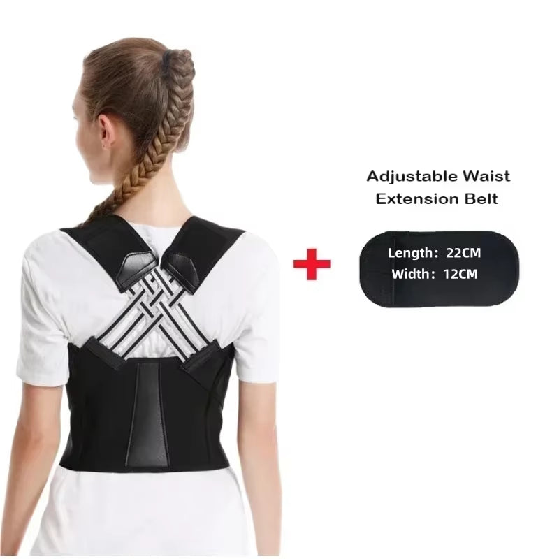 Posture Back Brace Adjustable Back Support Strap to Prevent Spinal Distortion and Hunchback for Men Women Corrector De Postura