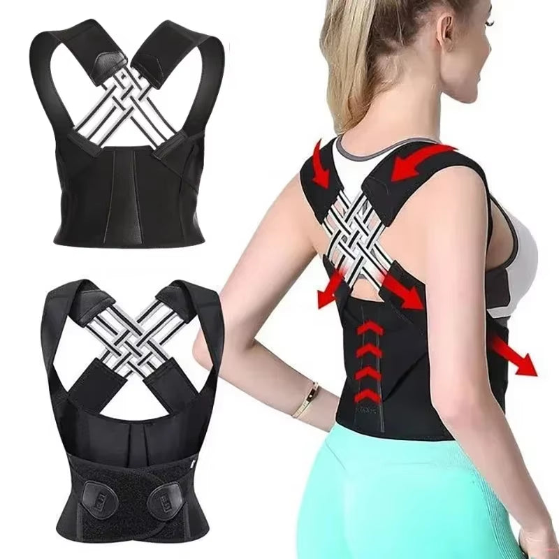 Posture Back Brace Adjustable Back Support Strap to Prevent Spinal Distortion and Hunchback for Men Women Corrector De Postura