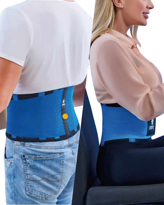Back Brace for Men & Women - Immediate Relief from Back Pain, Herniated Disc, Sciatica, Scoliosis – Breathable Lower Back Belt for Weight Lifting - Workout - Posture Corrector