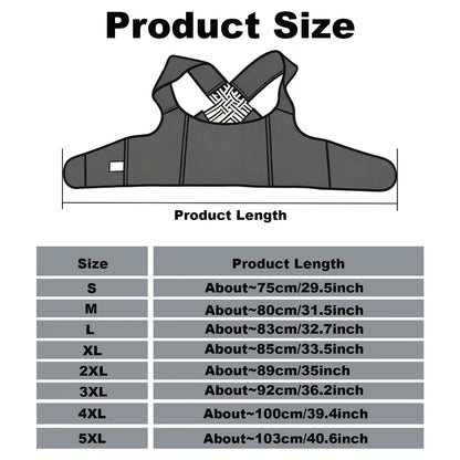Unisex Adjustable 2.0 Posture Support Brace for Upper Back and Scoliosis Correction, Ideal for Home and Gym Use