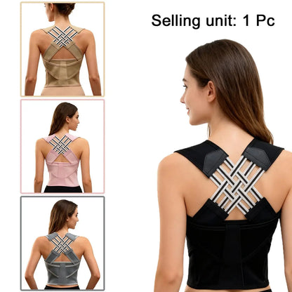 Unisex Adjustable 2.0 Posture Support Brace for Upper Back and Scoliosis Correction, Ideal for Home and Gym Use