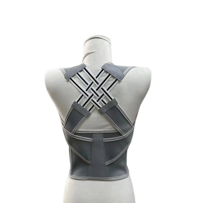 Unisex Adjustable 2.0 Posture Support Brace for Upper Back and Scoliosis Correction, Ideal for Home and Gym Use